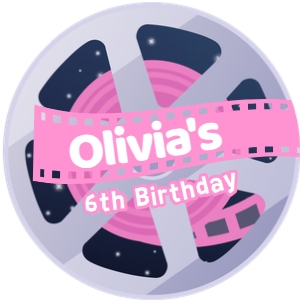Movie Night Topper (Pink) - www.printerfairy.com design preview