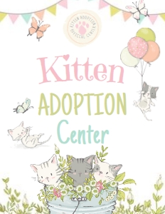 Kitties Adoption Center  (White) - www.printerfairy.com design preview