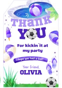 Pool Party Soccer Favor Tag (purple) - www.printerfairy.com design preview