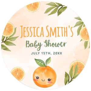 Orange Baby Shower Toppers - www.printerfairy.com design preview