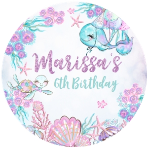 Under The Sea_Toppers (glitter-purple-pink) - www.printerfairy.com design preview