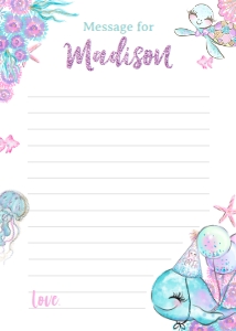 Under The Sea_Time Capsule (glitter-purple-pink) - www.printerfairy.com design preview