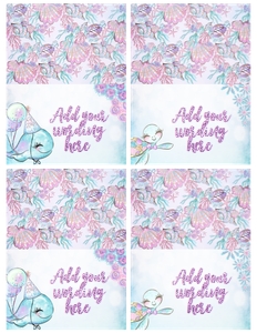 Under The Sea_Food Tents (glitter-purple-pink) - www.printerfairy.com design preview