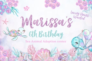 Under The Sea_Gable Box (glitter-purple-pink) - www.printerfairy.com design preview