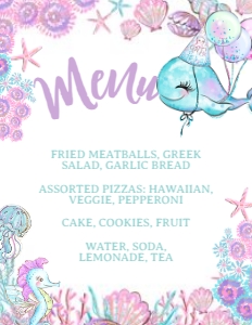 Under The Sea_Menu (glitter-purple-white) - www.printerfairy.com design preview