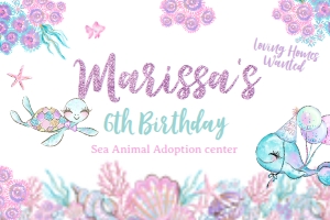 Under The Sea_Gable Box (glitter-purple-white, 5x3) - www.printerfairy.com design preview