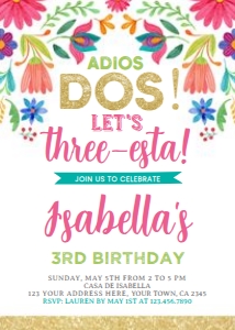 (CUSTOM) Adios Dos_ Fiesta Invitation - www.printerfairy.com design preview