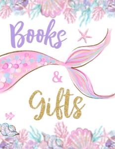 Mermaid Baby Shower_Books & Gifts (glitter,8.5x11) - www.printerfairy.com: Mermaid Baby Shower Activities (glitter) - www.printerfairy.com