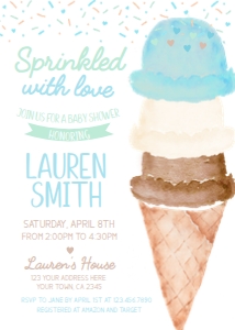 Ice Cream Baby Shower Boy Invitation 2 (pastels) - www.printerfairy.com design preview