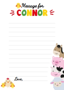 Farm Birthday_Time Capsule Card (Red, 5x7) - www.printerfairy.com: Farm Birthday Time Capsule  (Red, 5x7) - www.printerfairy.com