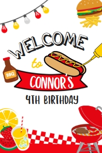 Backyard BBQ Welcome Sign (24x36) - www.printerfairy.com: Backyard BBQ Welcome Sign - www.printerfairy.com