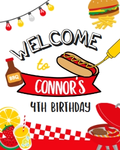 Backyard BBQ Welcome Sign (16x20) - www.printerfairy.com: Backyard BBQ Welcome Sign - www.printerfairy.com