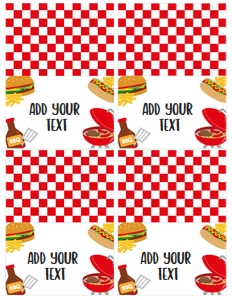 Backyard BBQ Food Tents (8.5x11) - www.printerfairy.com: Backyard BBQ Food Tents - www.printerfairy.com