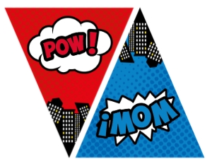 Superhero Graphic Banner (11x8.5) - www.printerfairy.com: Superhero Happy Birthday Banner - www.printerfairy.com