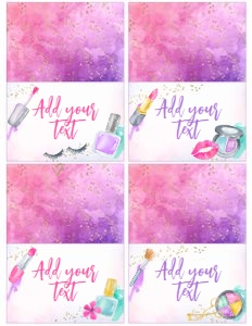 Spa Food Tent (pink, purple) - www.printerfairy.com design preview