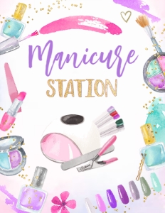 Spa Activities Pack (pink, purple) - www.printerfairy.com design preview