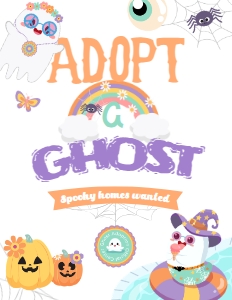 Pool Party Halloween Adoption Sign (purple, orange) - www.printerfairy.com: Pool Party Halloween Adoption Pack (purple, orange) - www.printerfairy.com