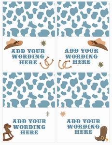 Cowboy Baby Shower Food Tents (8.5x11) - www.printerfairy.com design preview