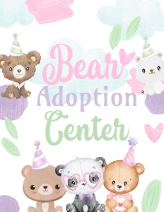 Bear Adoption Sign and Certificate - www.printerfairy.com design preview