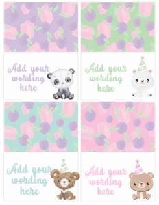 Bear Adoption Food Tents - www.printerfairy.com design preview