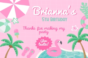 Pool Party Barbie Gable Box (pink) - www.printerfairy.com: Pool Party Barbie Gable Box (pink) - www.printerfairy.com