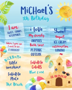Sand Party Board (red, blue) - www.printerfairy.com design preview