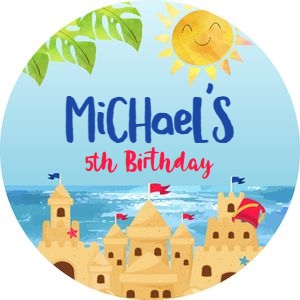 Sand Party Topper (red, blue) - www.printerfairy.com design preview