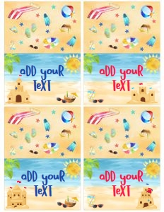 Sand Party Food Tent (red, blue) - www.printerfairy.com design preview