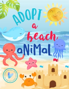 Sand Party Adoption Sign (red, blue) - www.printerfairy.com design preview