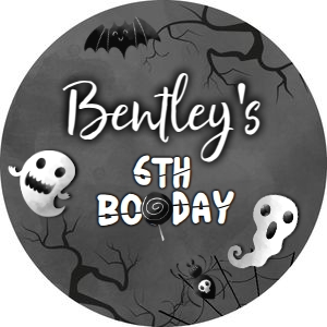 Black & White Halloween Topper (black, white) - www.printerfairy.com design preview