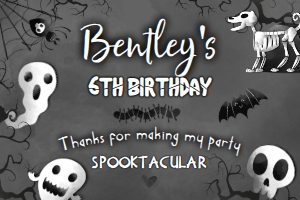Black & White Halloween Gable Box (black, white) - www.printerfairy.com design preview