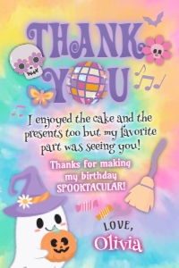 Groovy Thank You Card (4x6) - www.printerfairy.com: Groovy Thank You Card (4x6) - www.printerfairy.com