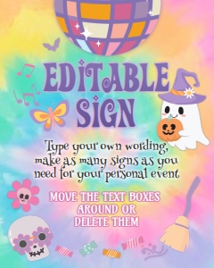 Groovy Editable Sign (16x20) - www.printerfairy.com design preview