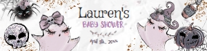 Baby Boo Baby Shower Water Bottle Label (purple, gray) - www.printerfairy.com design preview