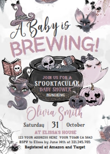 Baby Brewing Baby Shower Invitation - www.printerfairy.com design preview