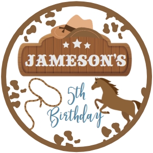 Rodeo Birthday Toppers - www.printerfairy.com design preview