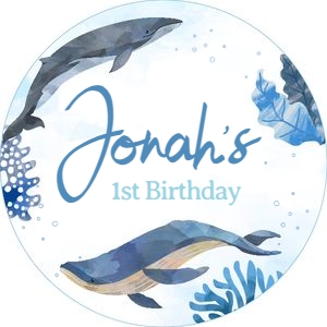 Whales Topper (white, blue) - www.printerfairy.com design preview