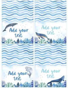Whales Food Tent (white, blue) - www.printerfairy.com: Whales Food Tent (white, blue) - www.printerfairy.com