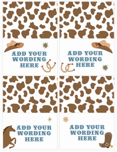 Rodeo Birthday Food Tents - www.printerfairy.com design preview