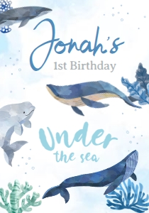 Whales Drink Pouch (white, blue) - www.printerfairy.com design preview