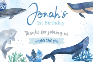 Whales Gable Box (white, blue) - www.printerfairy.com design preview