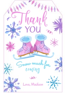 Ice Skating Favor Tag (pink, purple) - www.printerfairy.com: Ice Skating Favor Tag (pink, purple) - www.printerfairy.com
