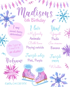 Ice Skating Board (pink, purple) - www.printerfairy.com design preview