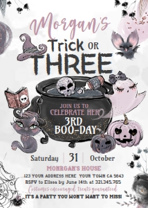 Party Brewing Third Birthday Invitation - www.printerfairy.com design preview