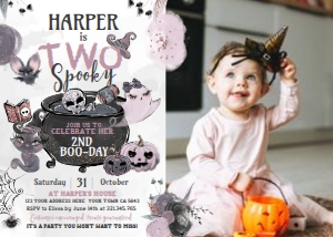 Party Brewing Second Birthday Invitation with Photo - www.printerfairy.com design preview