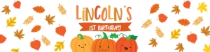 Little Pumpkin Water Bottle Label - www.printerfairy.com design preview
