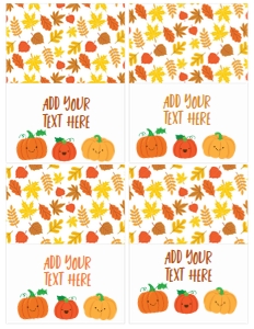 Little Pumpkin Food Tents - www.printerfairy.com design preview
