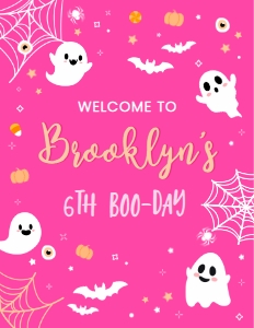 Hey Boo Welcome Sign  - www.printerfairy.com design preview