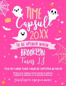 Hey Boo Time Capsule - www.printerfairy.com design preview