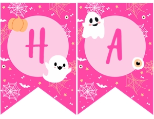 Hey Boo Happy Birthday Banner - www.printerfairy.com design preview